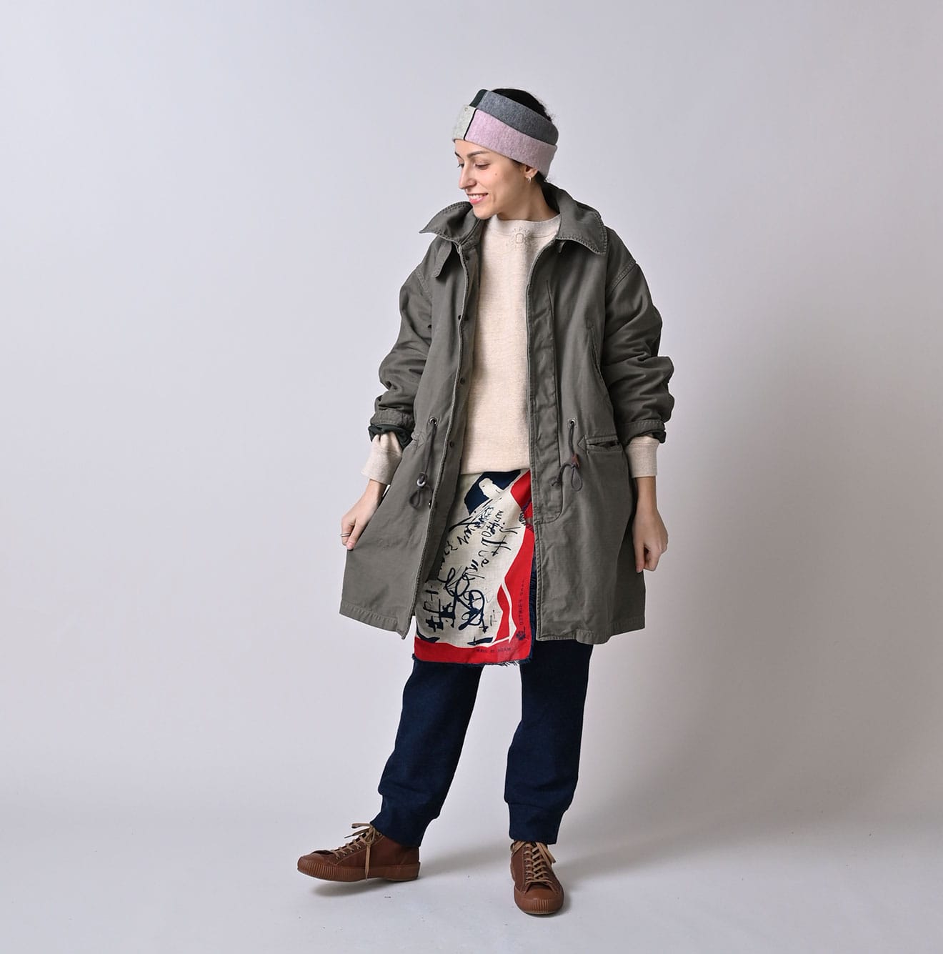 45R Back Sateen × Nylon Fleece 908 Canadian Mods Coat - Image 2