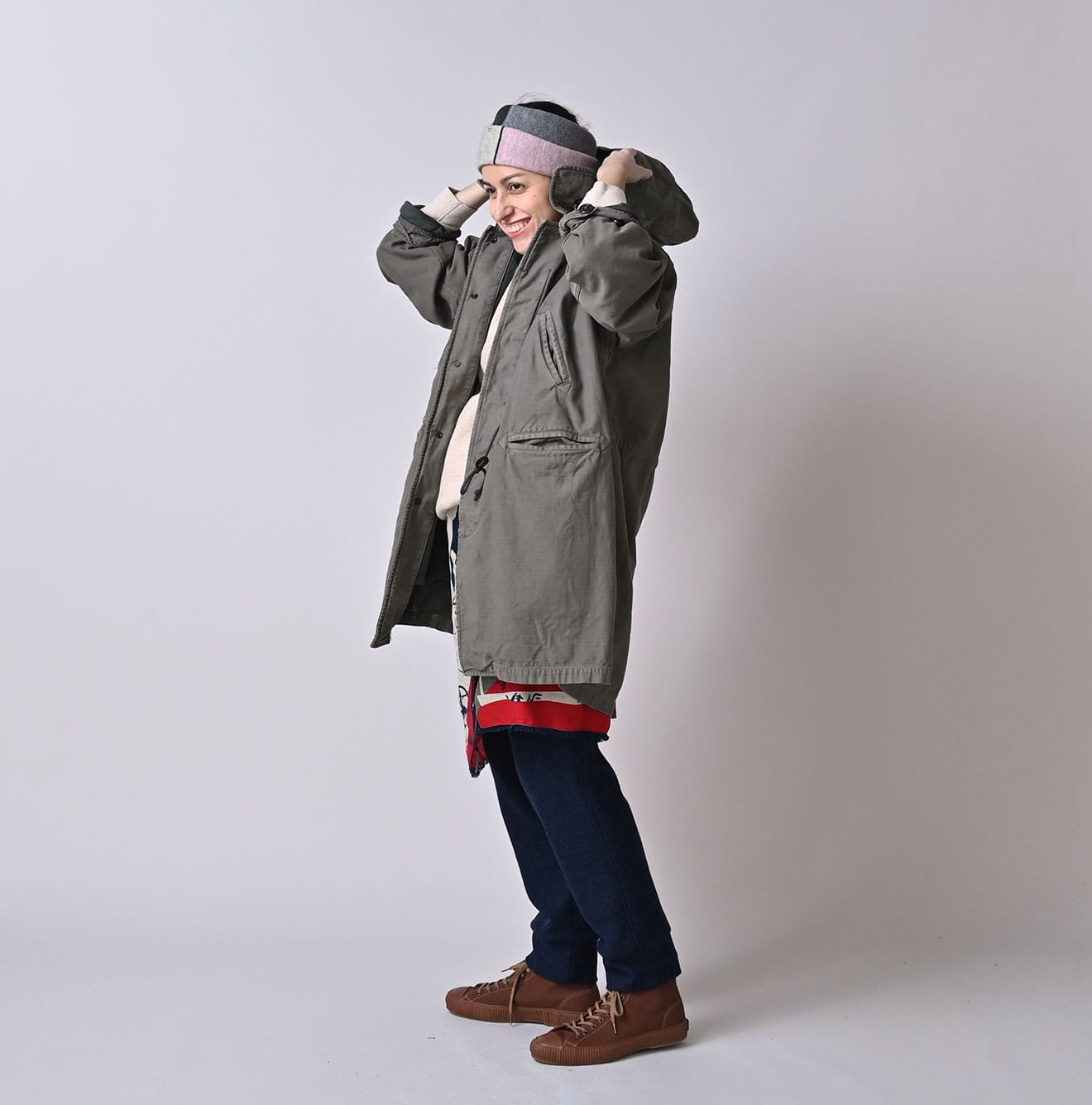 45R Back Sateen × Nylon Fleece 908 Canadian Mods Coat