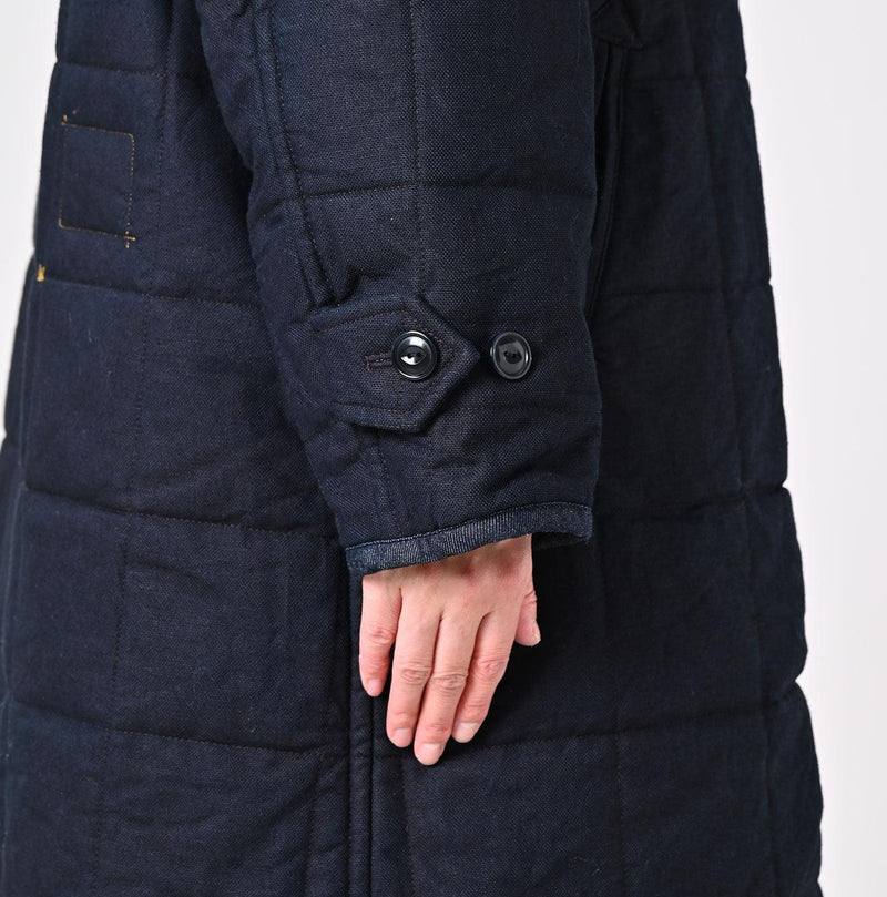 Indigo Oxford Quilt x Nylon Coat (Size 1) - 45R by 45rpm studio - Image 12