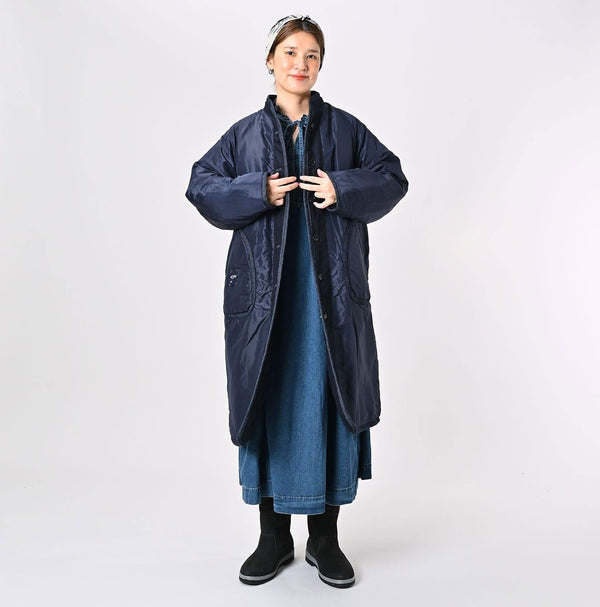Indigo Oxford Quilt x Nylon Coat (Size 1) - 45R by 45rpm studio