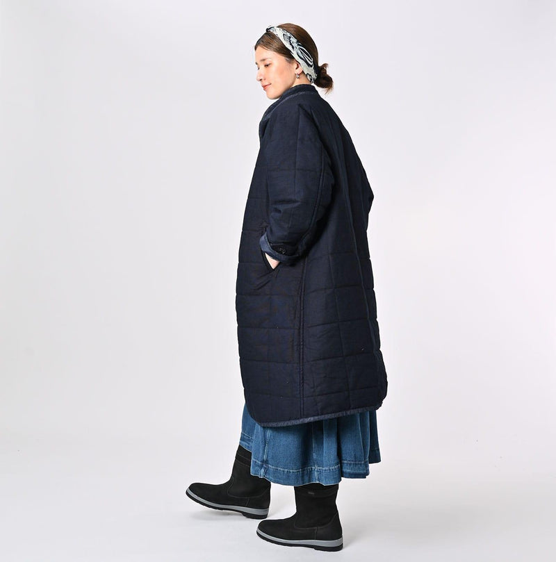 Indigo Oxford Quilt x Nylon Coat (Size 1) - 45R by 45rpm studio - Image 4