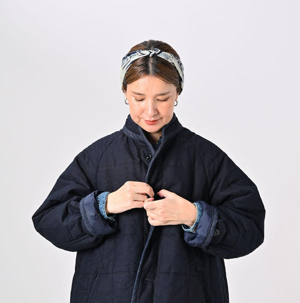 Indigo Oxford Quilt x Nylon Coat (Size 1) - 45R by 45rpm studio
