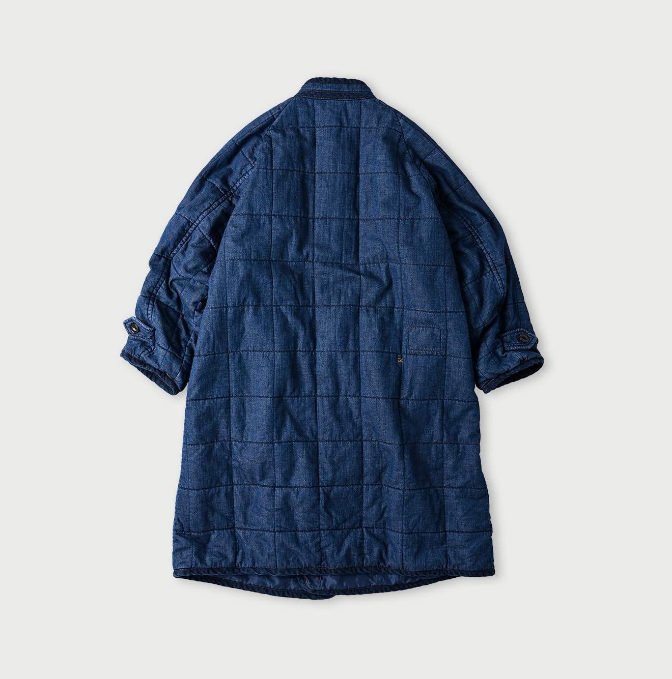 45R 45 Petit Denim Nylon Coat Distressed