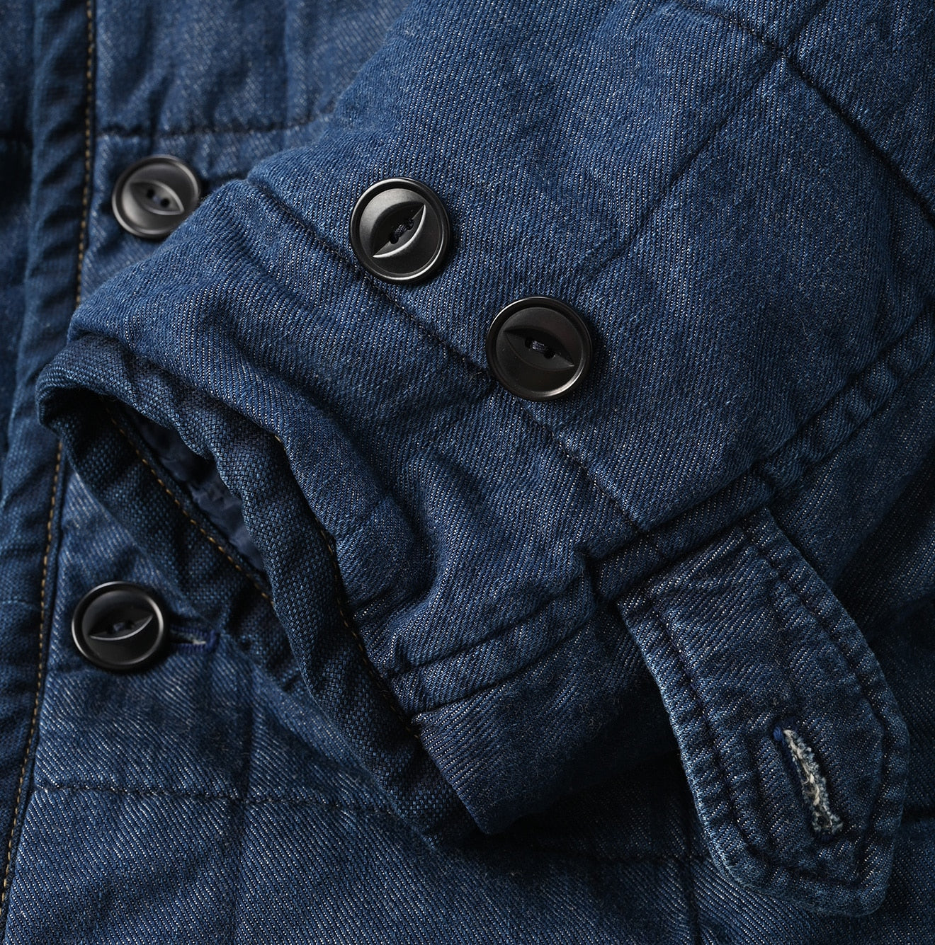 45R 45 Petit Denim Nylon Coat Distressed