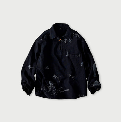 45R Indigo Duck 908 Graffiti Duffer Shirt