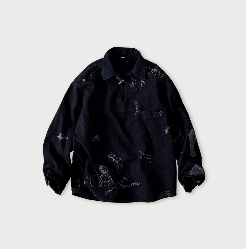 45R Indigo Duck 908 Graffiti Duffer Shirt - Image 1