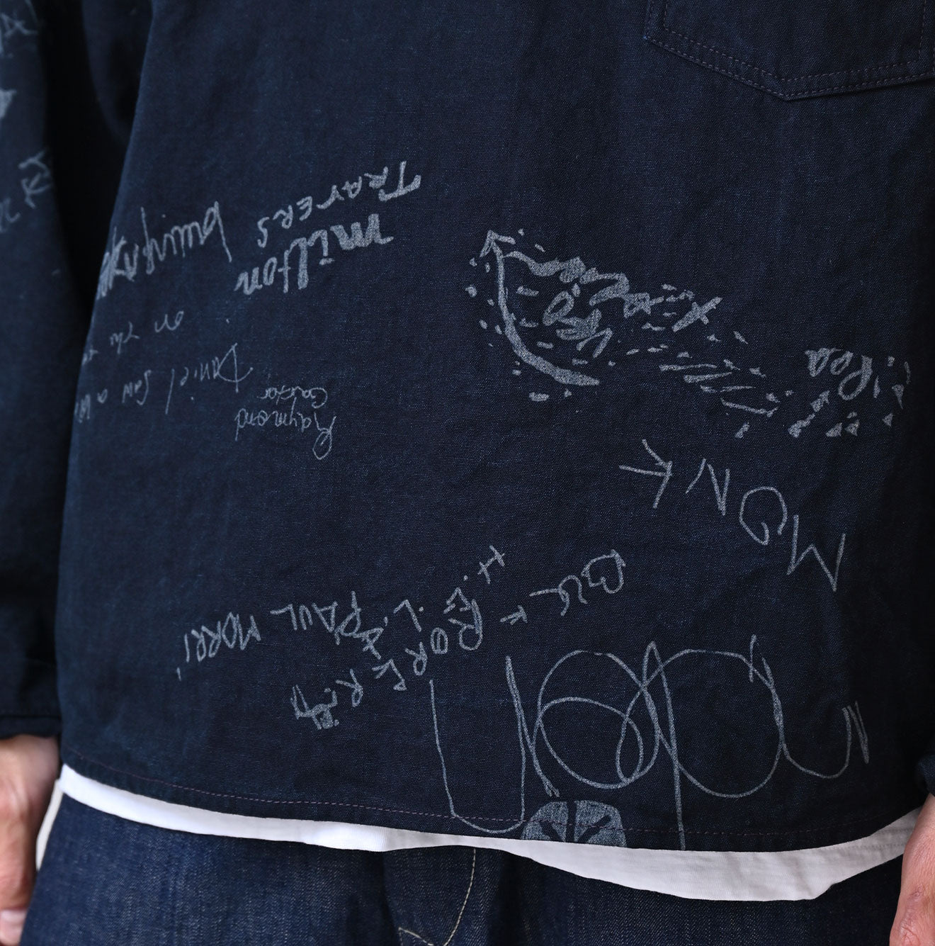 45R Indigo Duck 908 Graffiti Duffer Shirt