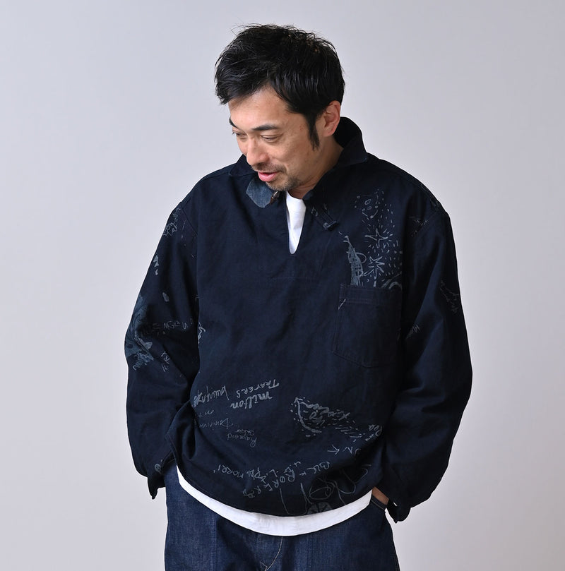 45R Indigo Duck 908 Graffiti Duffer Shirt