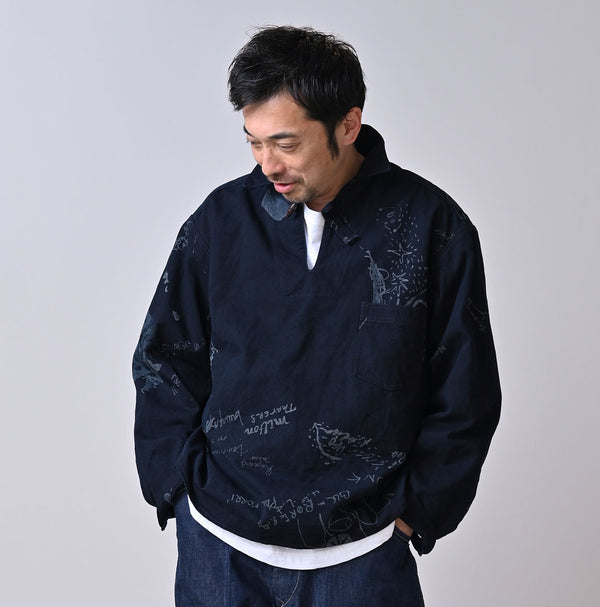 45R Indigo Duck 908 Graffiti Duffer Shirt