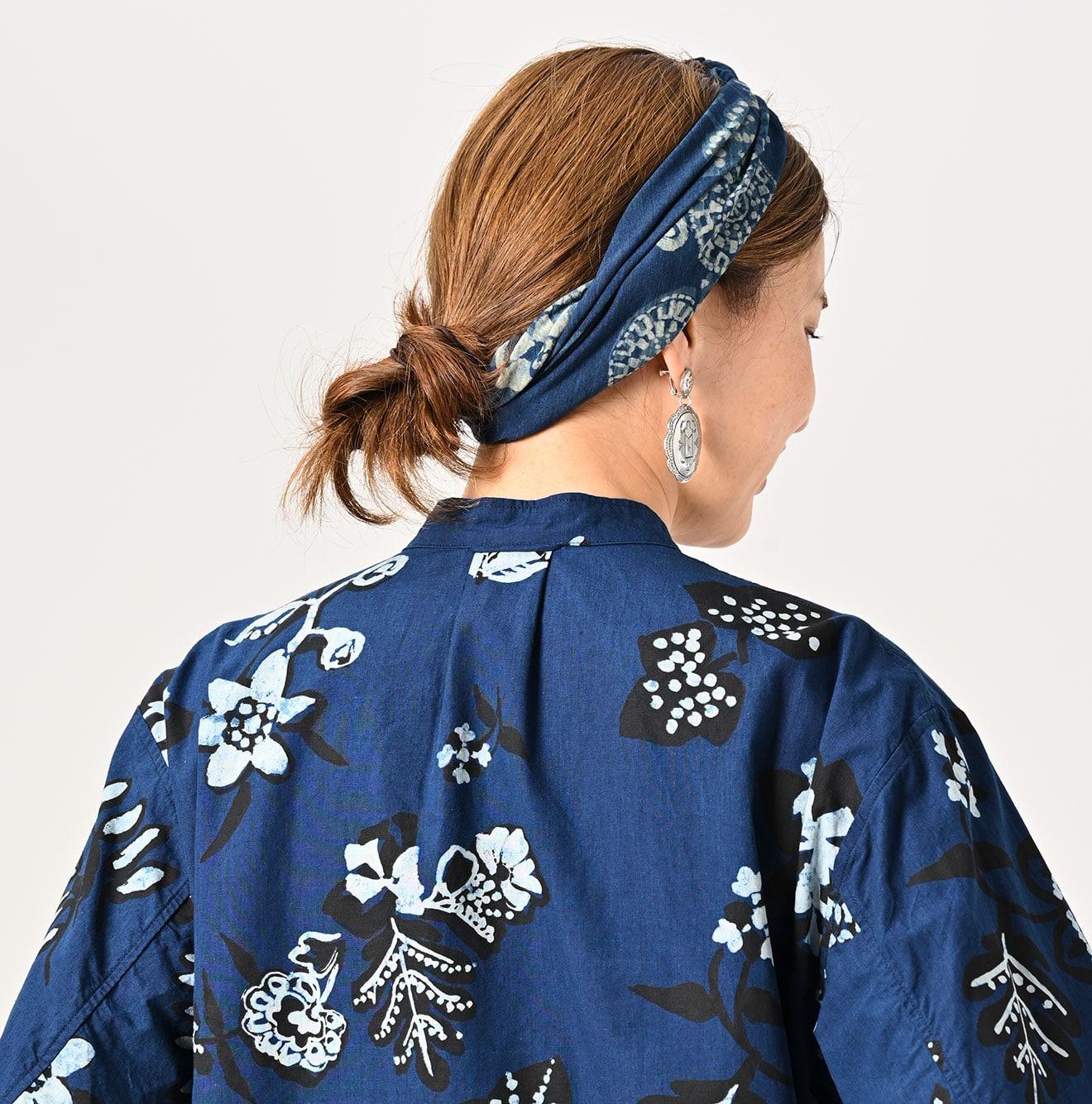 Indigo Fushicho Easy Stand Collar Shirt (Size 2) - 45R by 45rpm studio - Image 12