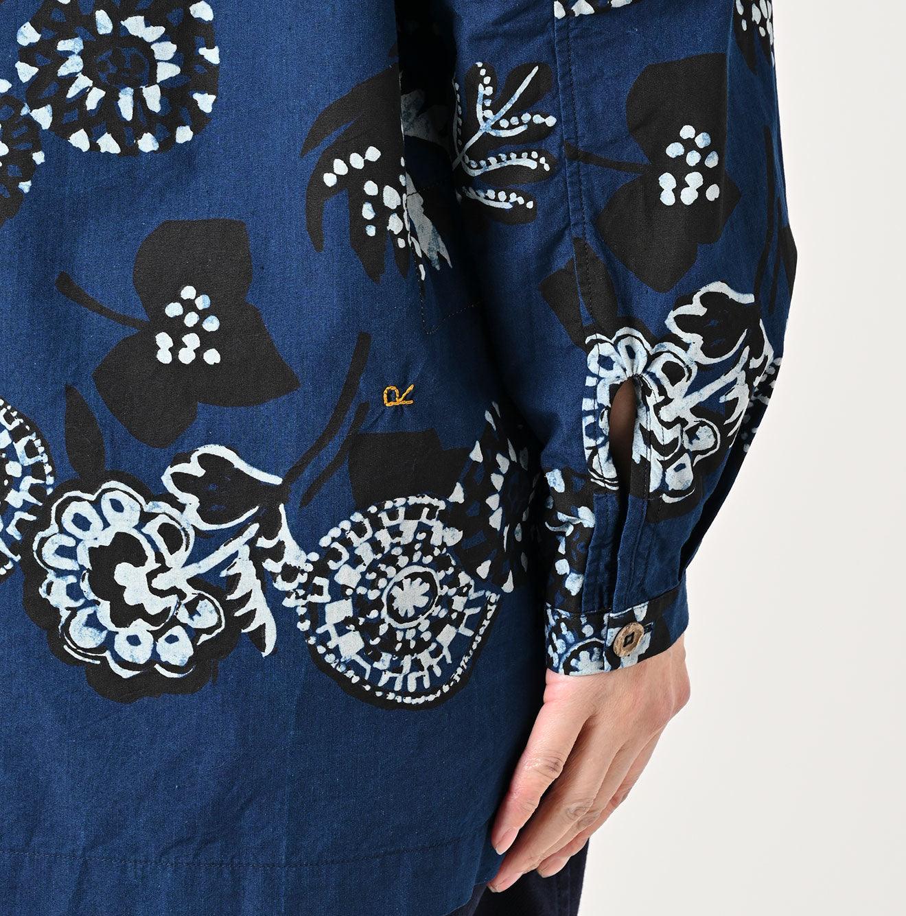 Indigo Fushicho Easy Stand Collar Shirt (Size 2) - 45R by 45rpm studio - Image 13