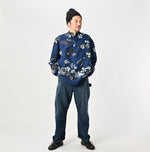 Indigo Fushicho Easy Stand Collar Shirt (Size 2) - 45R by 45rpm studio