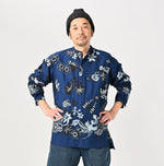 Indigo Fushicho Easy Stand Collar Shirt (Size 2) - 45R by 45rpm studio