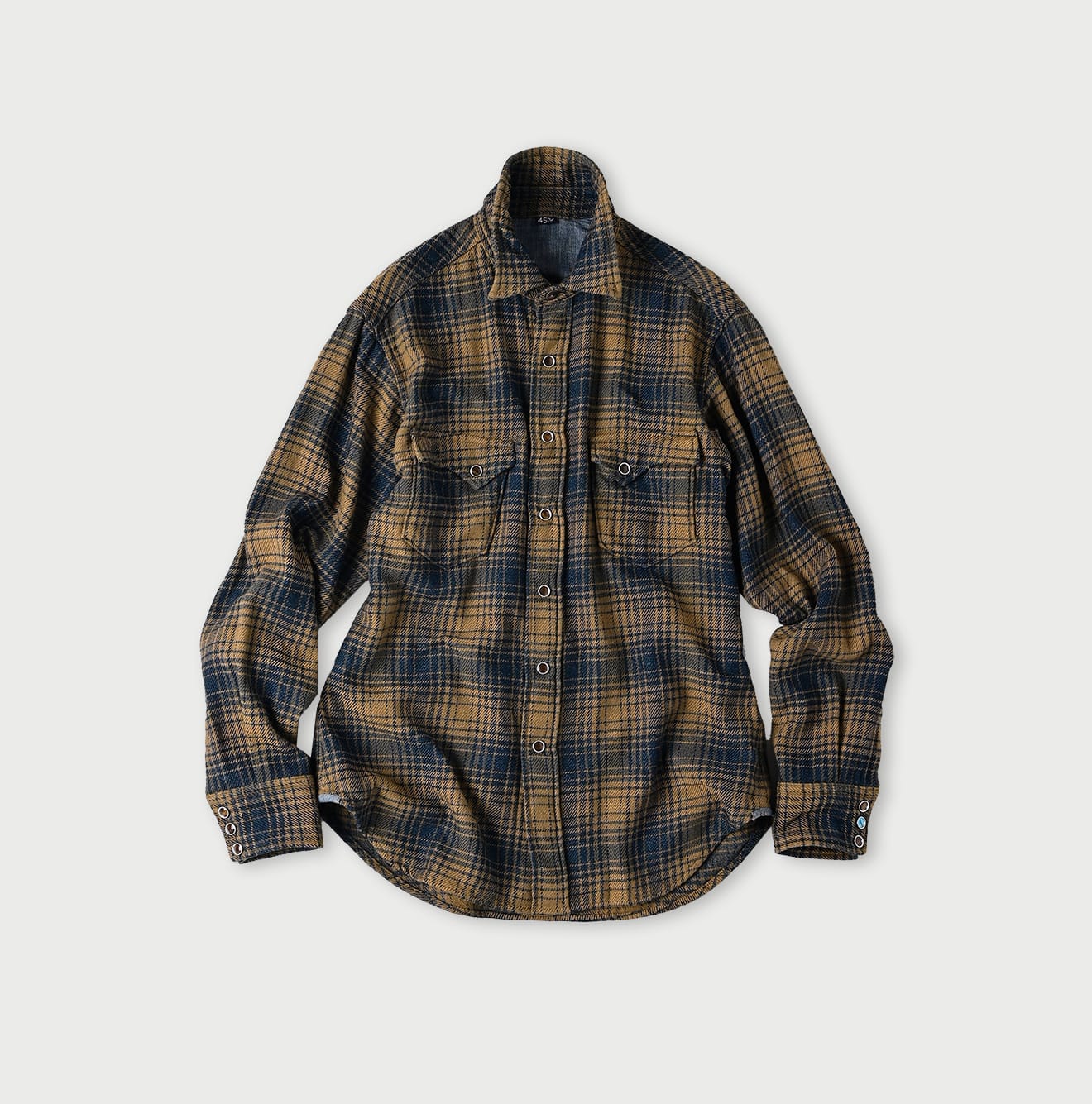 Indigo Zimbabwe Flannel 908 Eastern Shirt - 45R by 45rpm studio