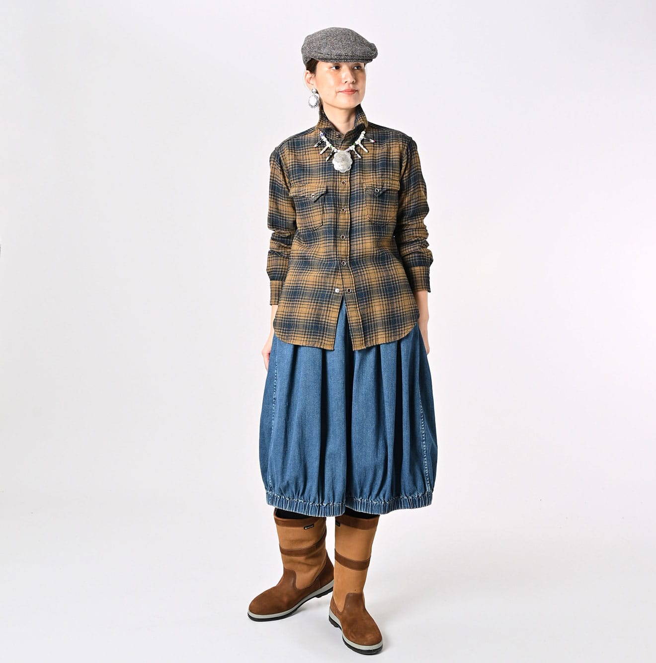 Indigo Zimbabwe Flannel 908 Eastern Shirt - 45R by 45rpm studio