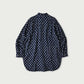 45R Indigo Fuwafuwa Double-woven 908 Dots Pullover Shirt