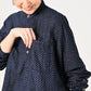 45R Indigo Fuwafuwa Double-woven 908 Dots Pullover Shirt