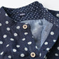 45R Indigo Fuwafuwa Double-woven 908 Dots Pullover Shirt