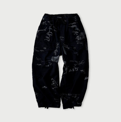 45R Indigo Duck 908 Graffiti Tent Pants