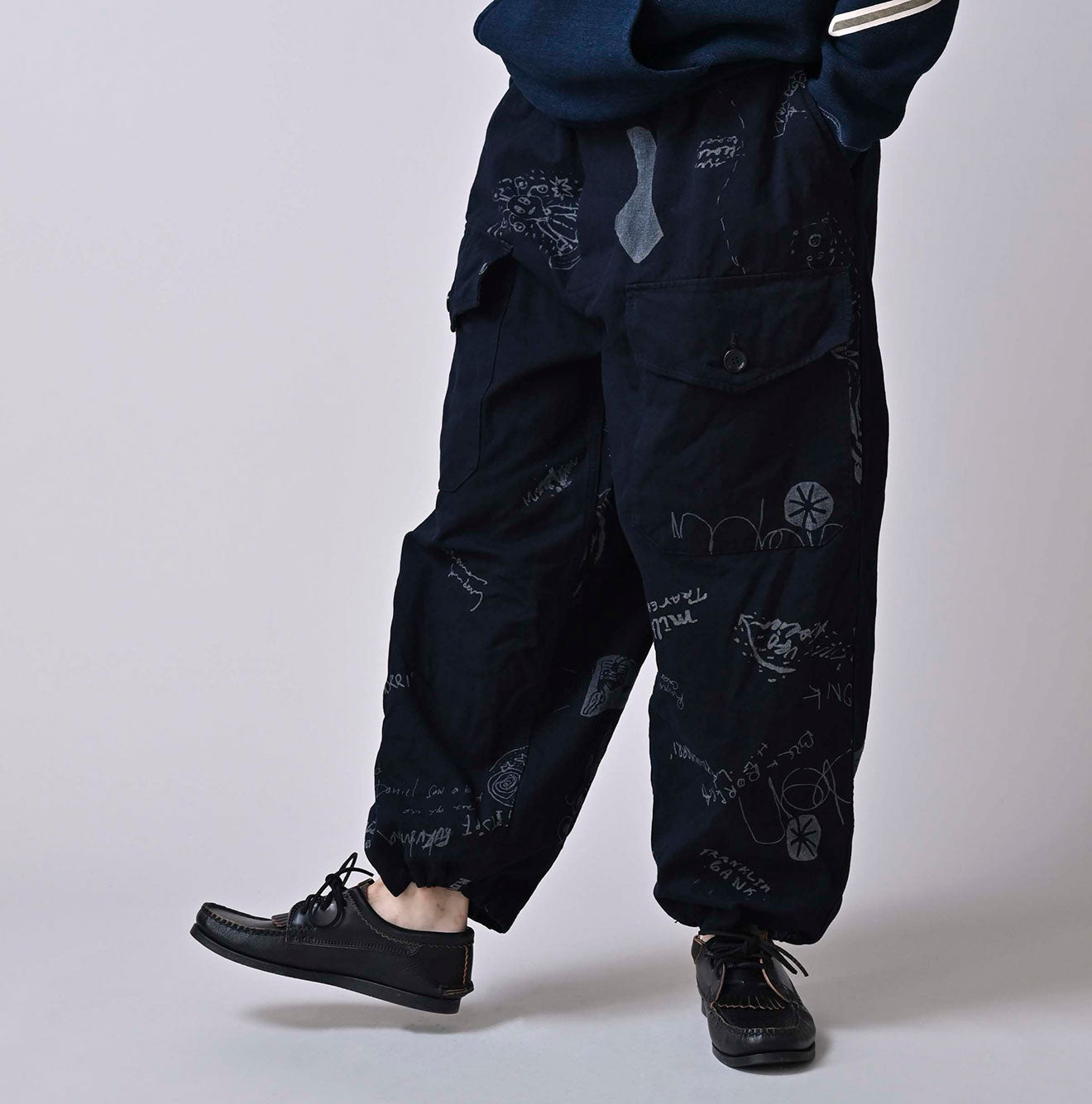 45R Indigo Duck 908 Graffiti Tent Pants