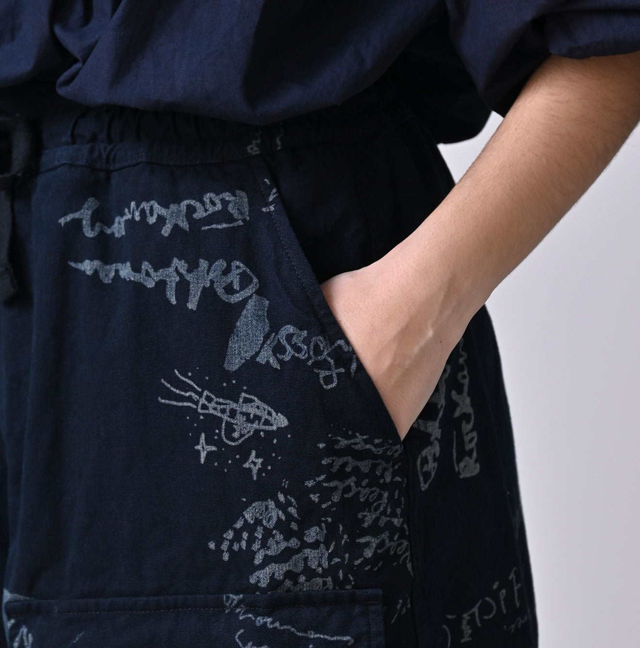 45R Indigo Duck 908 Graffiti Tent Pants