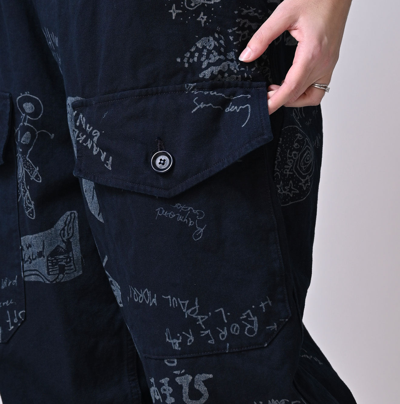 45R Indigo Duck 908 Graffiti Tent Pants
