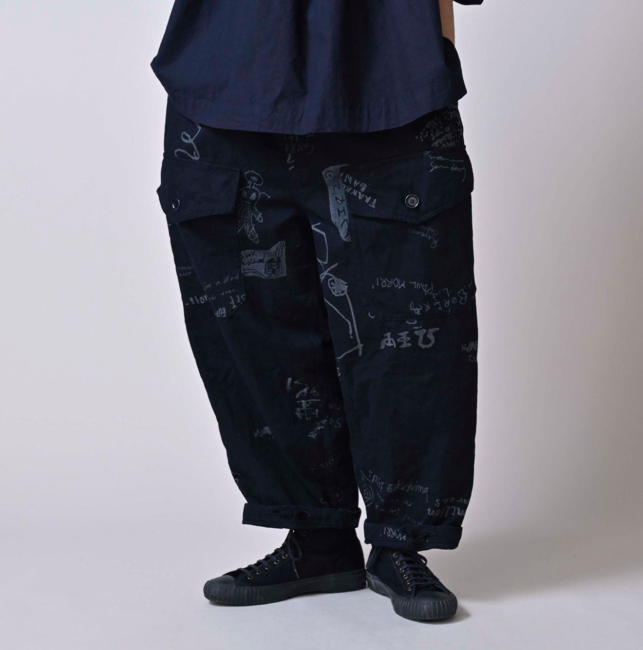 45R Indigo Duck 908 Graffiti Tent Pants