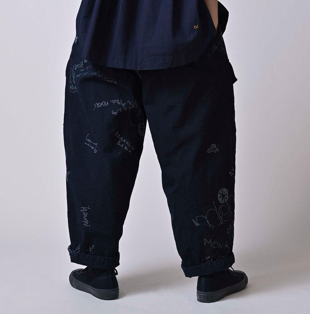 45R Indigo Duck 908 Graffiti Tent Pants