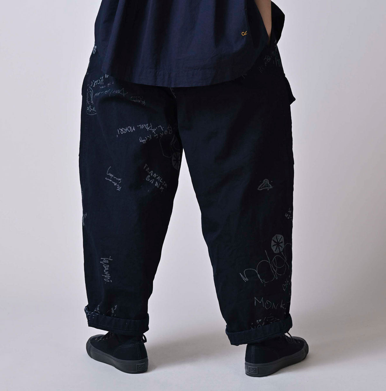 45R Indigo Duck 908 Graffiti Tent Pants