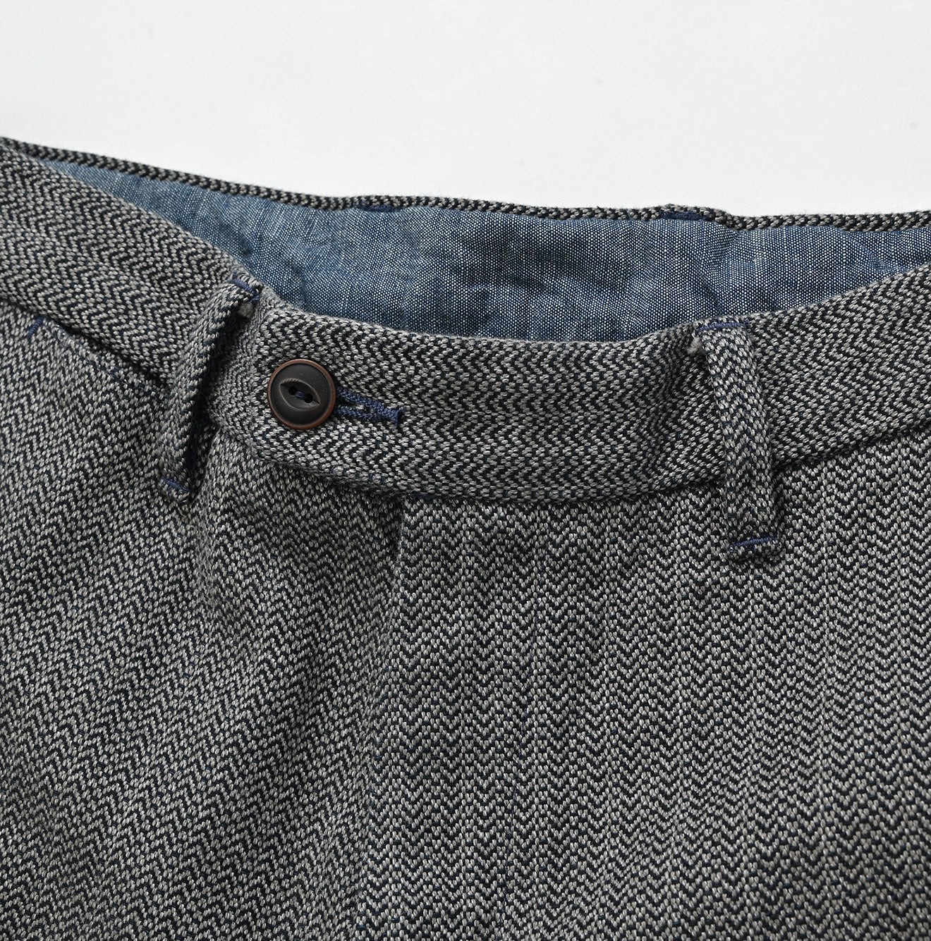 Indigo Cotton Tweed Herringbone 908 Miyuki5