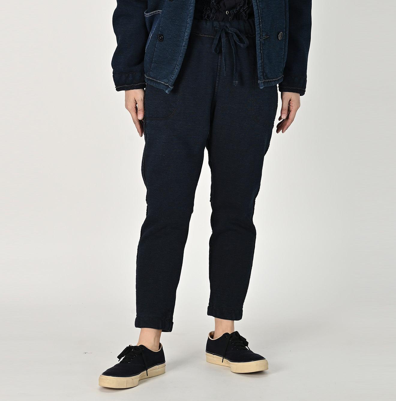 パンツ DARK BLUE COTTON PANTS Indigo Hokkaido Cotton Fleece 908 Jodhpurs Pants (Size 3