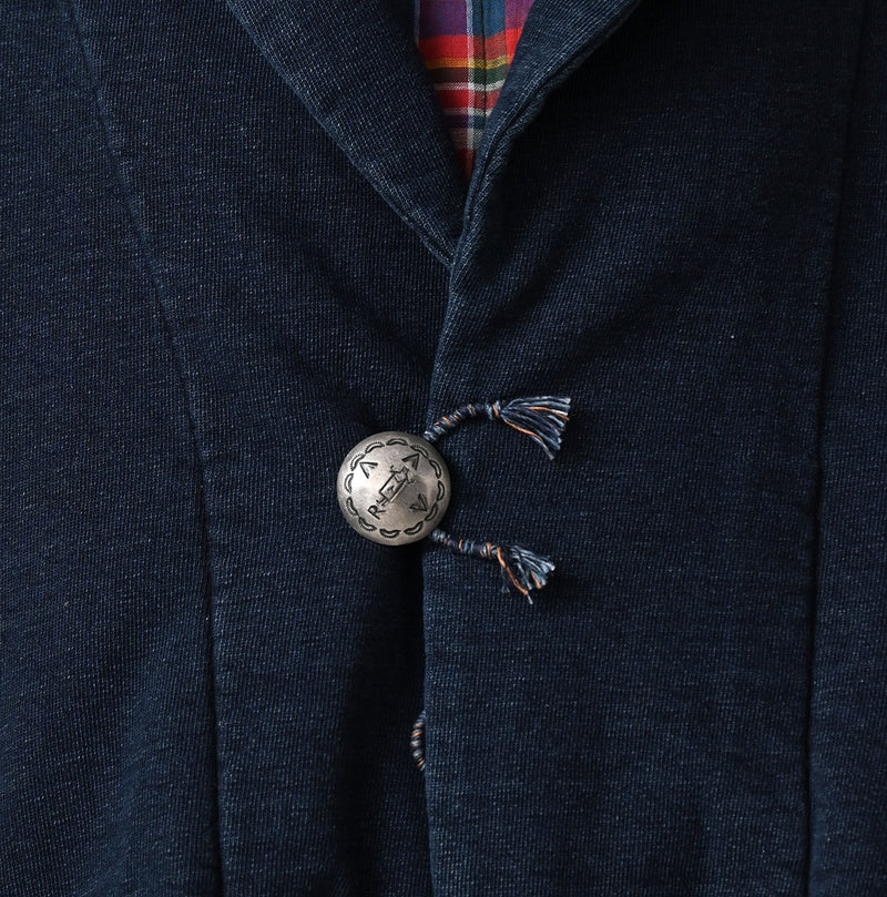 45R Indigo Cotton Fleece 908 Mountain Shawl