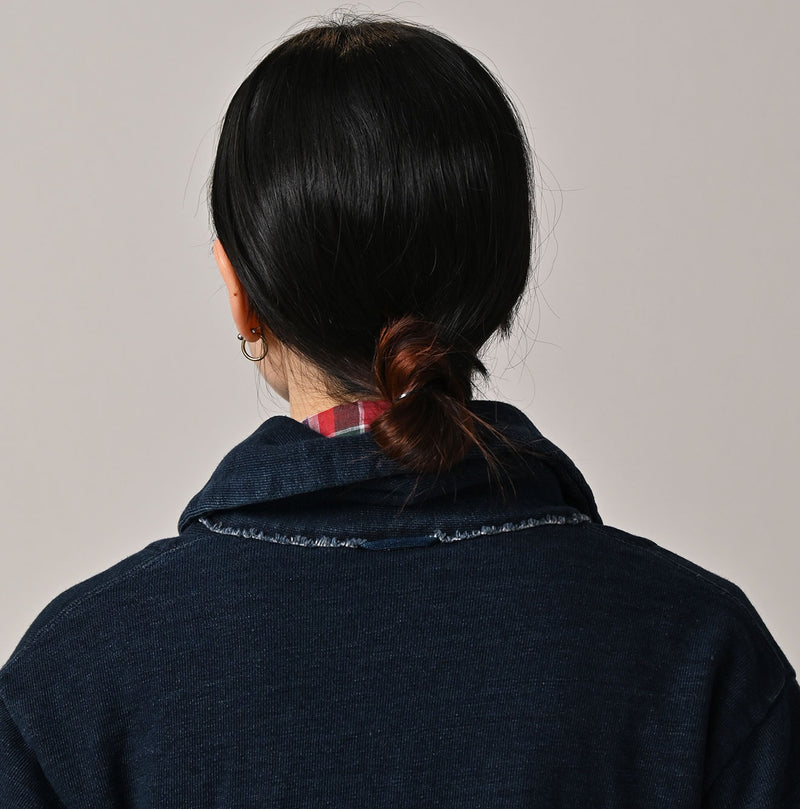 45R Indigo Cotton Fleece 908 Mountain Shawl