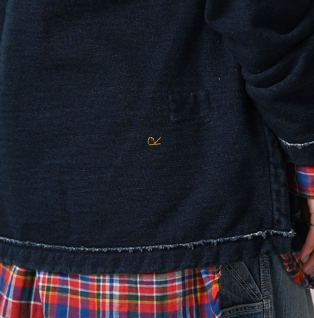 45R Indigo Cotton Fleece 908 Mountain Shawl