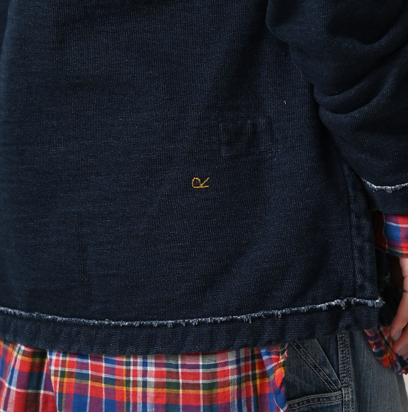 45R Indigo Cotton Fleece 908 Mountain Shawl