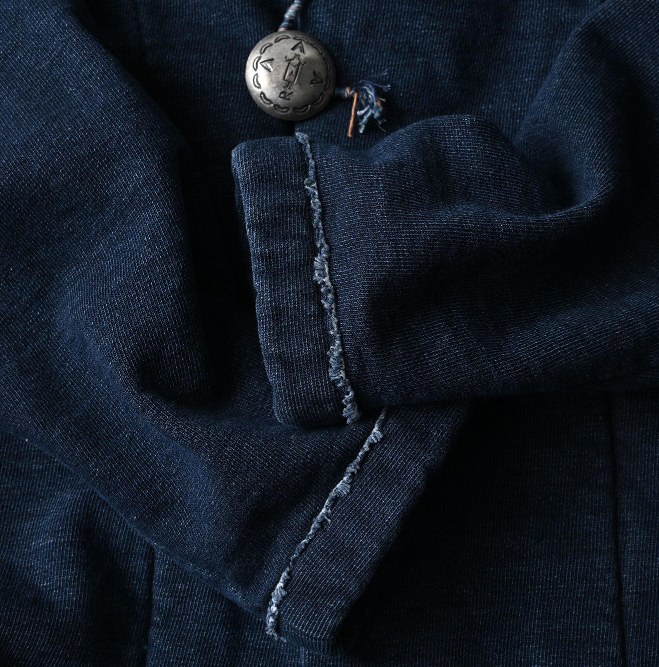 45R Indigo Cotton Fleece 908 Mountain Shawl