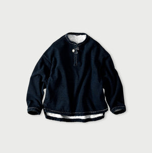 Indigo Cotton Fleece 908 Mountain Pullover