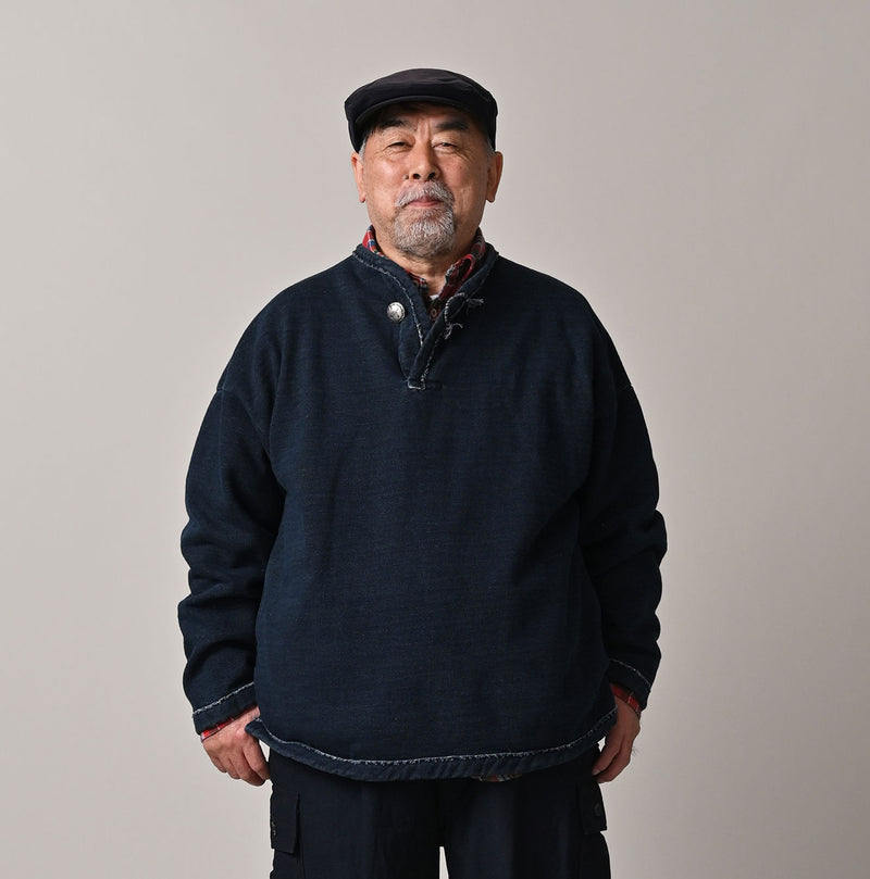 45R Indigo Cotton Fleece 908 Mountain Pullover