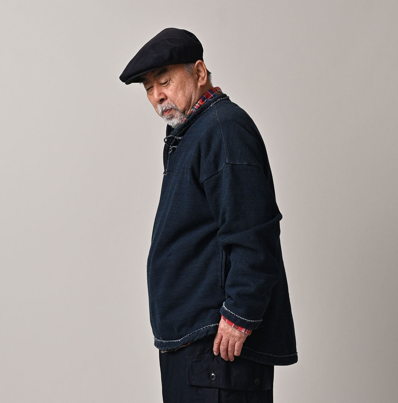 45R Indigo Cotton Fleece 908 Mountain Pullover