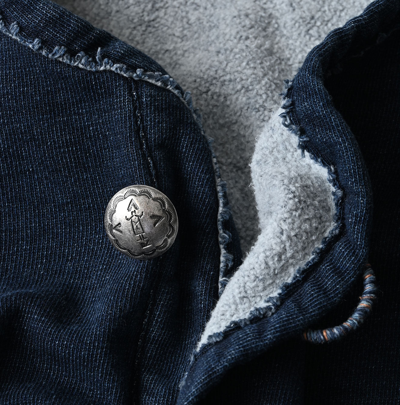 45R Indigo Cotton Fleece 908 Mountain Pullover