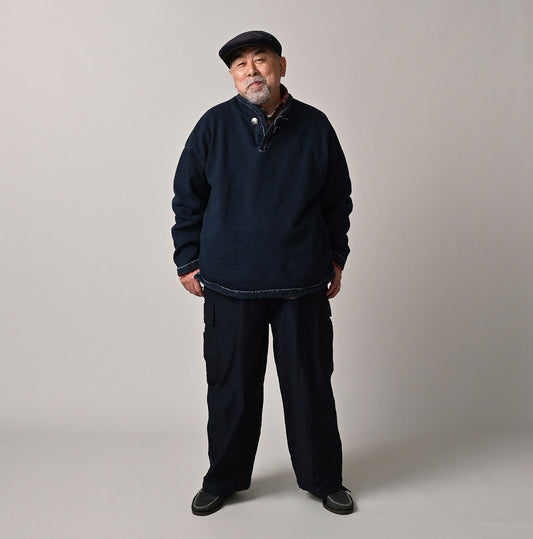 45R Indigo Cotton Fleece 908 Mountain Pullover