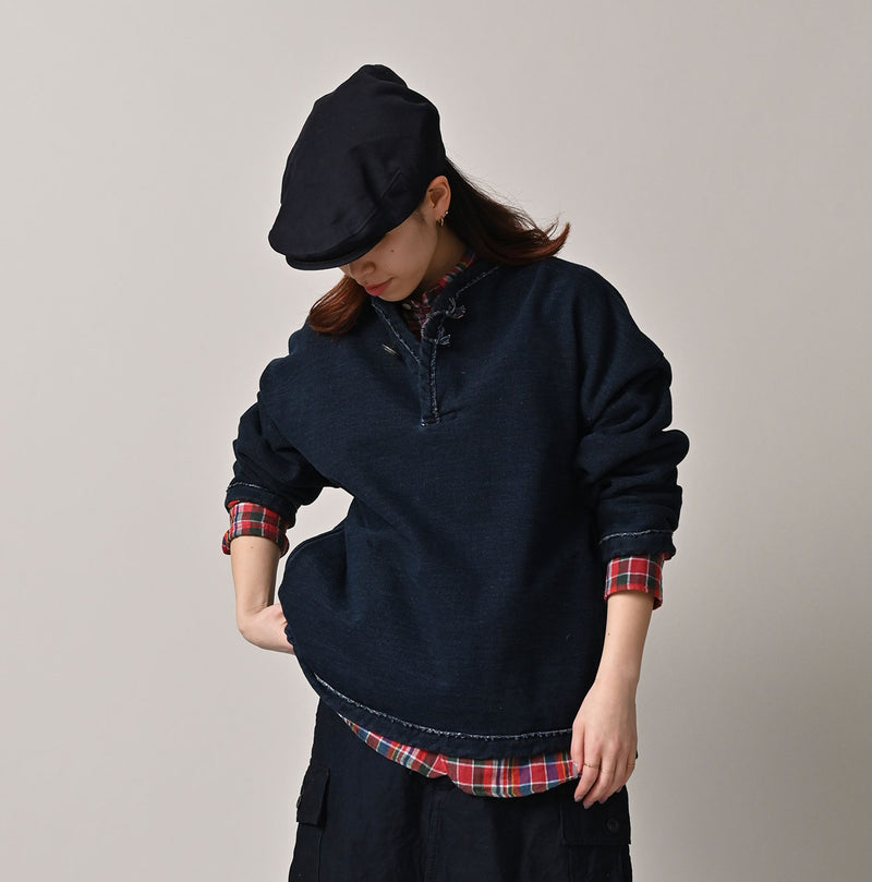 45R Indigo Cotton Fleece 908 Mountain Pullover