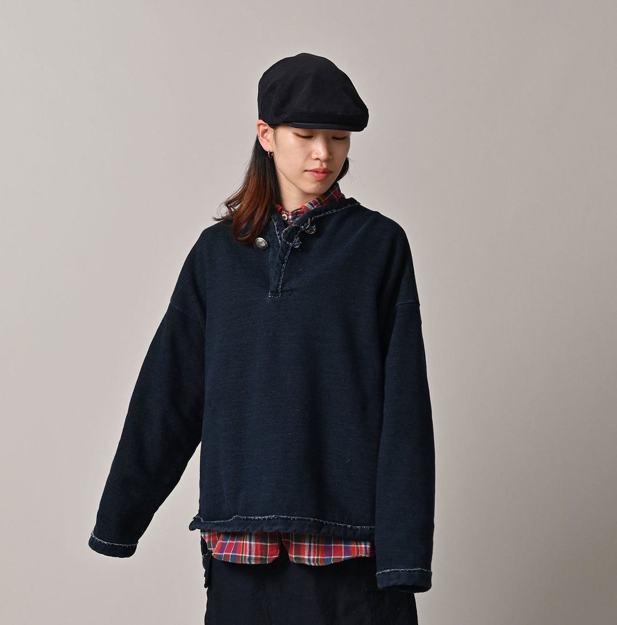 45R Indigo Cotton Fleece 908 Mountain Pullover