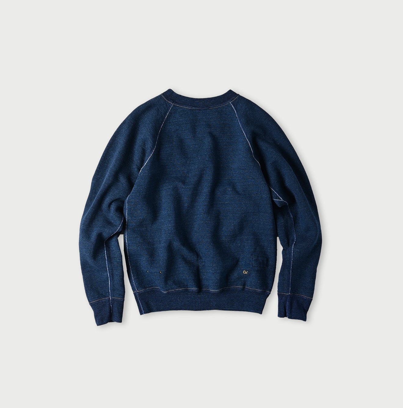 45R Indigo Cotton Fleece Raglan Sweatshirt