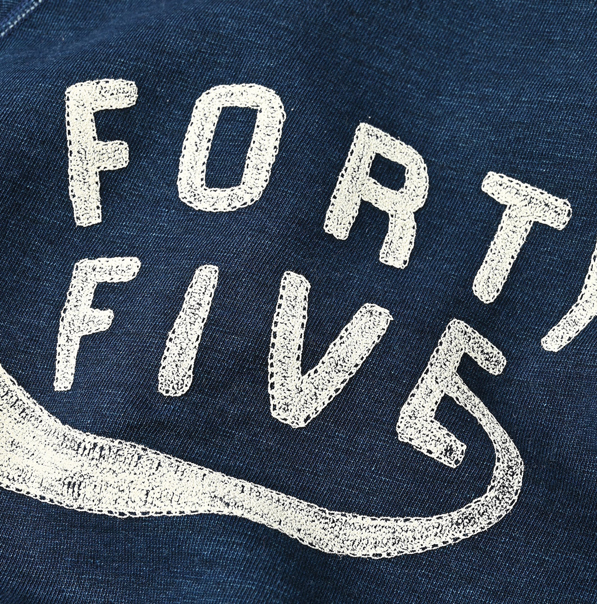 45R Indigo Cotton Fleece Raglan Sweatshirt