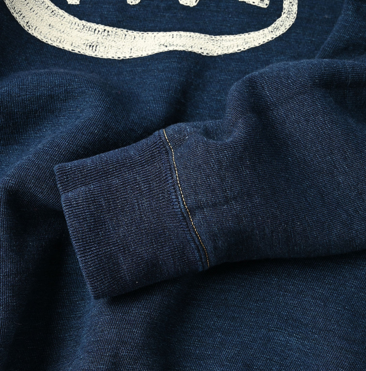 45R Indigo Cotton Fleece Raglan Sweatshirt