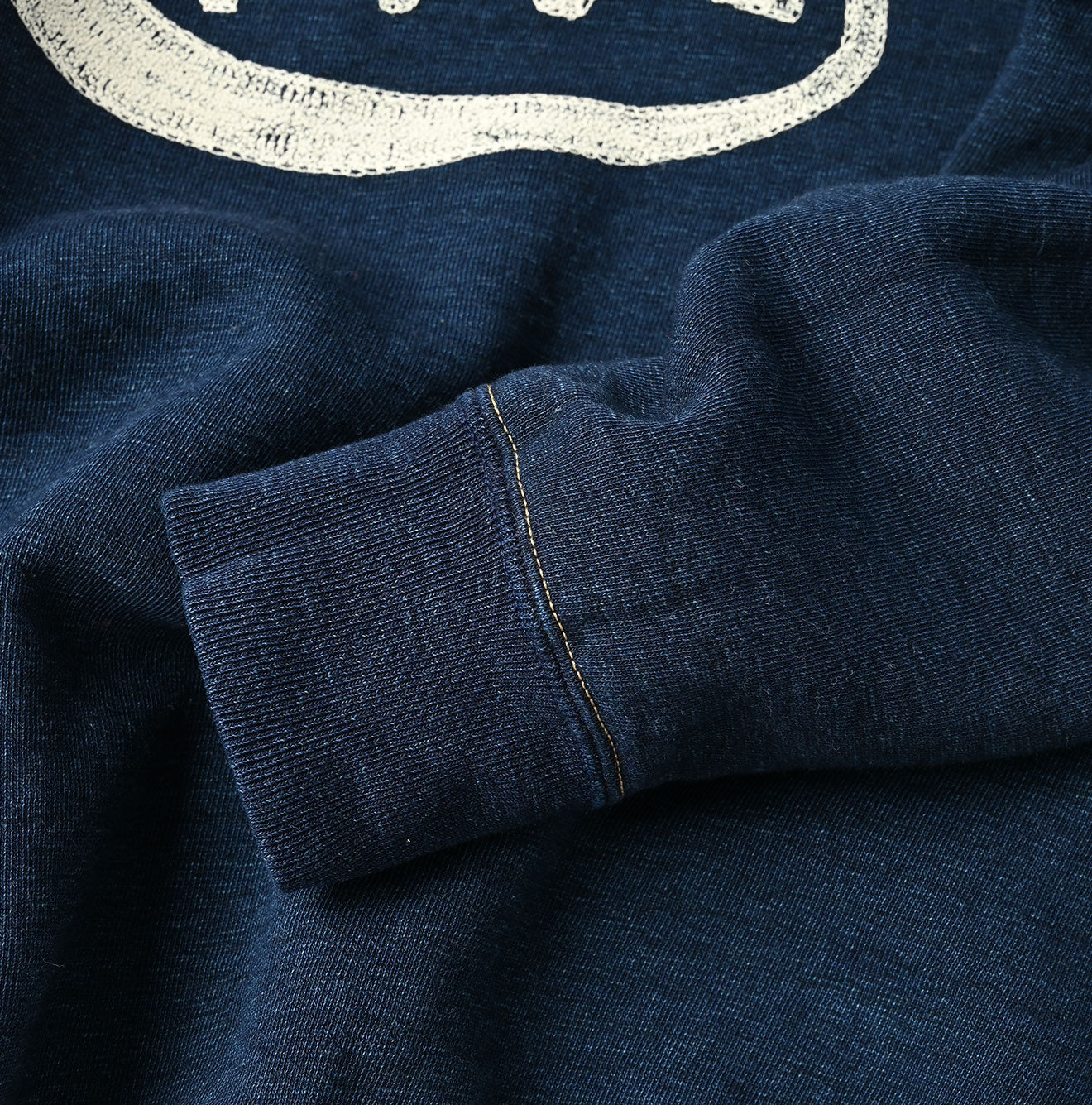45R Indigo Cotton Fleece Raglan Sweatshirt