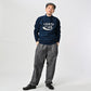 45R Indigo Cotton Fleece Raglan Sweatshirt