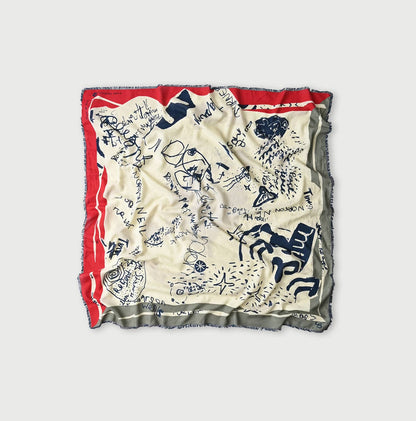 45R Supima Twill Graffiti Furoshiki