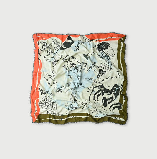 45R Supima Twill Graffiti Furoshiki